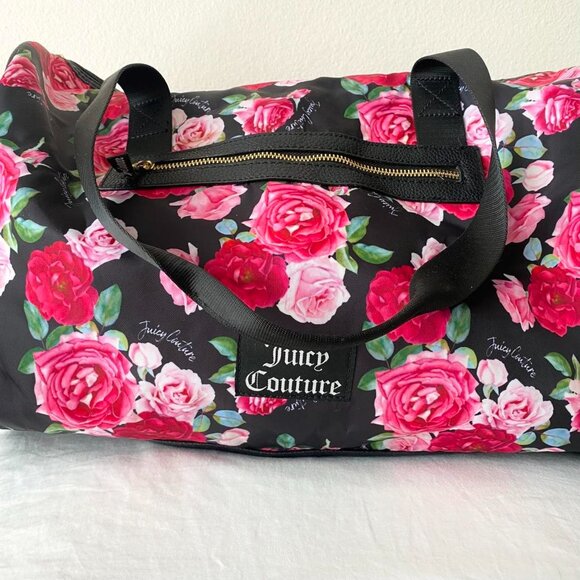 Juicy Couture Pink Floral Duffel Bag Luggage - Picture 2 of 7